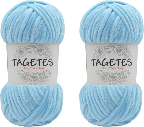 Tagetes Velvet Chenille Yarn (100 gr 132 yds x 2) 264 yds Baby Blanket Yarn, Amigurumi Yarn, Crochet and Knitting Yarn, Super Bulky, Soft, Chunky ...