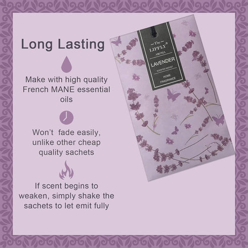 14 Packs Lavender Scented Sachets for Drawers and Closets...