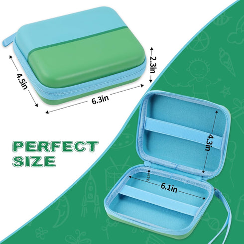 tombert Carrying case for PTCG Trading Cards, Hard-Shell Storage Box fits Magic MTG Cards and PTCG, Holds 300+ Cards (Blue &Green)...