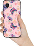 Case for Alcatel TCL A3 with Lanyard Strap Flowers Butterfly Design Shockproof Protective Phone Case for Girls Women Slim Floral Cover for TCL A3 ...