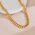 WOWORAMA Two Tone Gold Silver Cuban Link Chain Necklace Choker Unisex Chunky Chain Choker Necklace for Women Men, 18"...