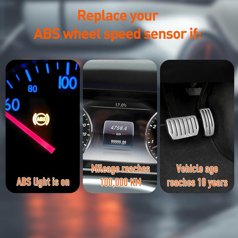 Rear ABS Sensor 20938121, Wheel Speed Sensor Compatible with-Chevy for Silverado 1500 for GMC for Sierra 1500 OE 10384745 15872664 5S7975 ALS1757 ...