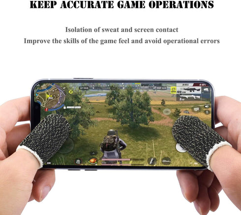 for Mobile Game Finger Sleeve Controller, Touch Screen Finger Sleeve Breathable Anti-Sweat Sensitive Shoot and Aim Keys for Rules of Survival/Kniv...