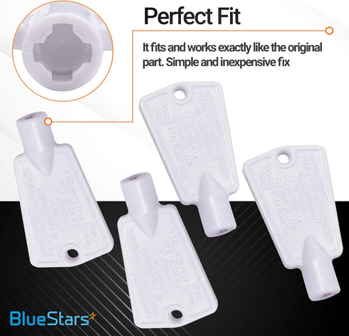 BlueStars 297147700 Ultra Durable Freezer Door Key Replacement Part Compatible with Frigidaire Kenmore Electrolux Freezers - Replaces AP4301346 PS...