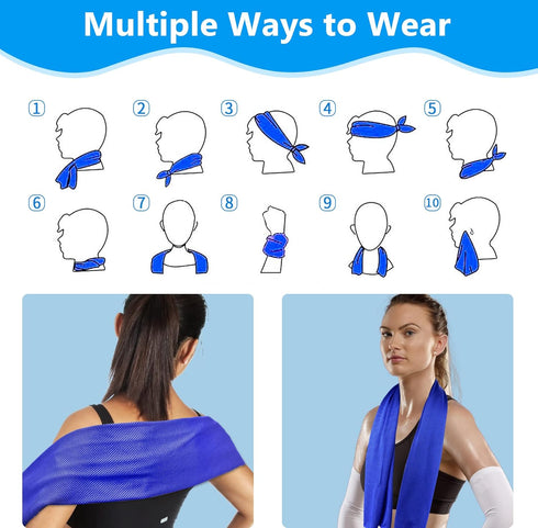 SZELAM Cooling Towel,6 Packs Ice Towels,Soft Breathable Chilly Towel,Microfiber Towel for Yoga,Gym,Workout,Sports,Fitness,Running,Camping,Hiking 4...