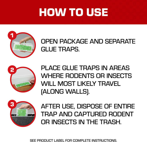 Tomcat Super Hold Glue Traps Rat Size for Rats, Mice, Snakes, Cockroaches, Spiders, and Scorpions, Ready-To-Use, 2 Traps...