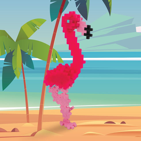 PLUS PLUS - Flamingo - 70 Piece, Construction Building Steam/Steam Toy, Interlocking Mini Puzzle Blocks for Kids, Mini Maker Tube...