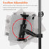 Peastrex Ipad Holder for Mic Stand, Tablet Phone Holder Micophone Music Stand Mount Adjustable Rotatabe with Super Handle Clamp for iPad Pro 12.9 ...