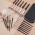 18 Pcs Makeup Brushes with Case, MAANGE Premium and Professional Makeup Brush Set For Foundation Blending Powder Concealers Eyeshadows Blush, Pink...