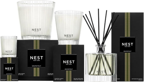 NEST New York Scented Votive Candle, Grapefruit - 2 oz - Up to 28-Hour Burn Time - Reusable Glass Vessel...