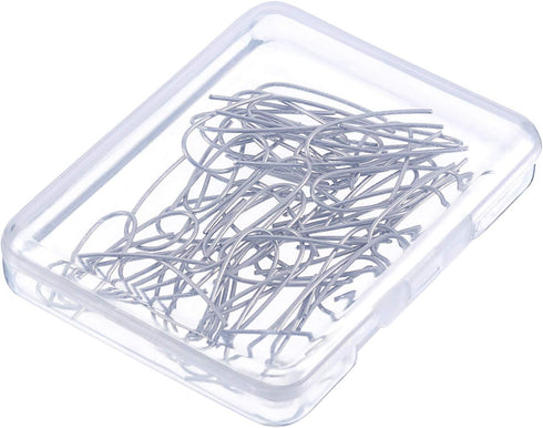 Tatuo 60 Pieces High Temperature Nichrome Wire Jump Rings, 21 Gauge with a Plastic Storage Box, U Hanger Hooks for Pendant, Ceramic Ornaments, Fus...