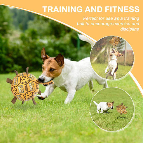Dog Toys Soccer Ball with Straps, World Cup Interactive Dogs Toy for Tug of War, Yard Game Toy, Herding Ball for Dogs Small & Medium Birthday Gift...