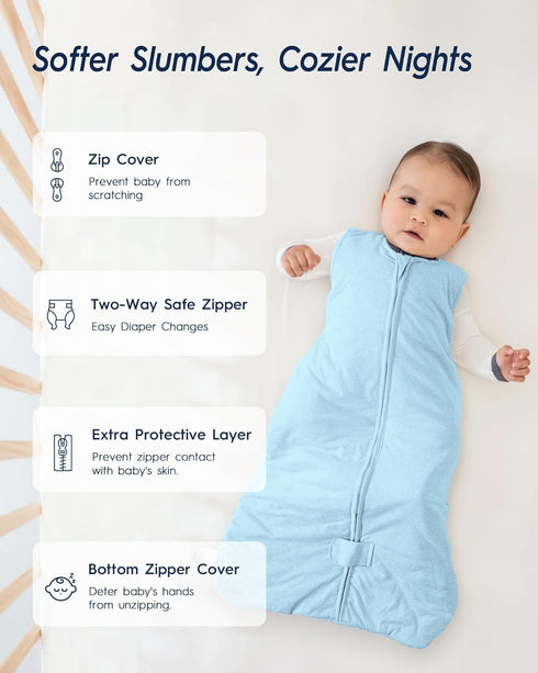 TotAha Baby Sleep Sack 0-6 Month TOG 1.0, Premium Soft Wearable Blanket Baby Sleeping Bag with 2-way Safe Zipper for infant Babies Girl Boy...