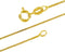 14kt Yellow Gold Plated Sterling Silver 1mm Box Chain Necklace Solid Italian Nickel-Free, 14-36 Inch...