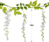 Lvydec Wisteria Artificial Flowers Garland, 4Pcs Total 28.8ft White Artificial Wisteria Vine Silk Hanging Flower for Home Garden Outdoor Ceremony ...