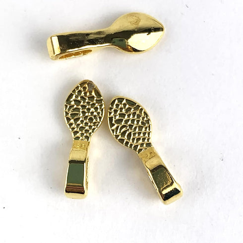 100G/Approx 195PC Gold Plated Glue on Bail Leaf Alloy Charms Pendants for Bracelet Necklace Earring DIY Jewelry Craft Making 16mm x6mm...