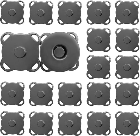 Zrwcvxy 20 Sets Magnetic Snaps,Plum Magnetic Snap Buttons for Clothes Purse Handbag Scrapbook Homemade Sewing Craft (Black)…...