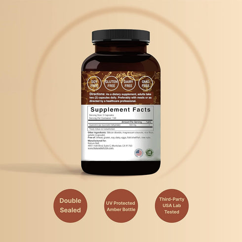 NatureBell Quercetin 500mg Per Serving | 300 Capsules, Ultra Strength Quercetin Supplement | Bioflavonoids for Healthy Immune Support, Third Party...