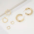 14K Gold Plated Hoop Earrings for Women, 3 Pairs Lightweight Chunky Gold Hoops Earrings Set, Hypoallergenic Trendy Small Huggie Gold Earring Jewel...