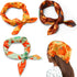 Fall Satin Head Scarf, Hair Square Scarves for Women Neck Silk Feeling Lightweight Wrap Bandana Autumn Handkerchief Thanksgiving Gift 27.5 * 27.5 ...