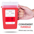 Sharps Container for Home Use and Professional 1 Quart (3-Pack) by Alcedo | Biohazard Needle and Syringe Disposal | Small Portable Container for T...