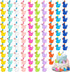 100 Pack Mini Resin Ducks, Multicolor Mini Ducks Wearing Party Hat, Tiny Duck Miniature Duck Figures Tiny Home Ornament for Micro Landscape Dollho...