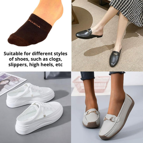 MABUA 8 Pairs Toe Socks Women No show Invisible Inside Shoes Non Skid Half Socks...