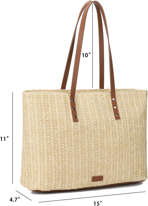 GLITZALL Summer Purses for Women 2024 Straw Tote Bag and Large Woven Summer Handbags for Vacation Beach...