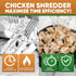 Chicken Shredder, Chicken Breast Shredder Tool Twist, Easy To Use Meat Shredder, Pulled Chicken, Ergonomic Handle, Anti-Slip, Transparent Lid, Dis...