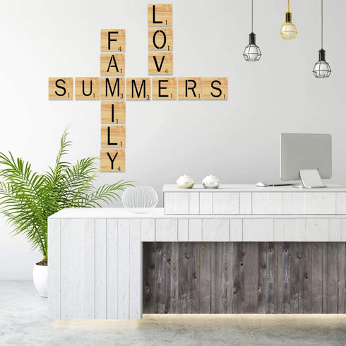 26pcs Scrabble Letters Stencil, Reusable Scrabble Letters for Wall Decor, DIY Crafts, Painting and Family Names (4inch)...