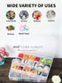 2pack 18 Grids Clear Plastic Organizer Box Storage Container with Dividers (Clear x 2PC,18 Grids Unadjustable)...