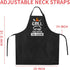 Rosoz Funny BBQ Black Chef Aprons for Men, Grill Master, Adjustable Kitchen Cooking Aprons with Pocket Waterproof Oil Proof Father’s Day/Birthday...