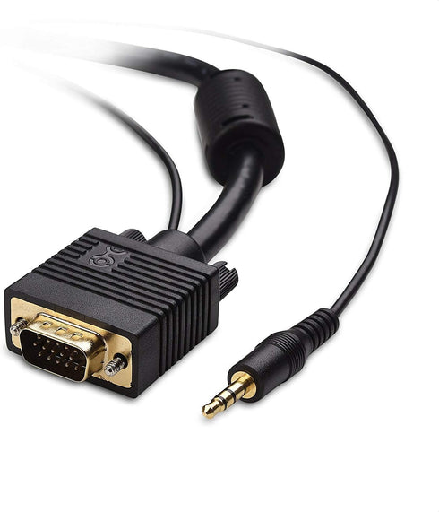 Cable Matters VGA Cable with Audio (SVGA Monitor Cable with 3.5mm Stereo Audio) 10 Feet...