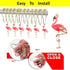 Set of 12 Flamingo Shower Curtain Hooks Decorative Home Bathroom Stainless Steel Rustproof Shower Curtain Rings Decor Accessories (Flamingo)...