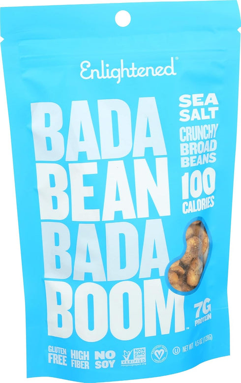 Enlightened Plant Protein Bean Snacks Sea Salt, 4.5 Oz...