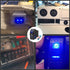 Roof LED Light Bar Waterproof Rocker Switch Toggle - ON/Off Blue LED Light - 12V 20Amp 24V 10Amp, 5 Pin for Automotive Cars Vehicles Marine Boats ...