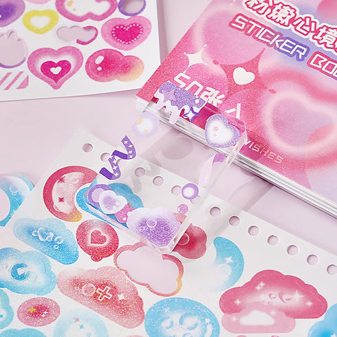 2300PCS Scrapbook Stickers Cute Butterfly Stars Heart Stickers Self Adhesive Korean Bows Ribbons Stickers Book for Kids Girls Boys Aesthetic Craft...
