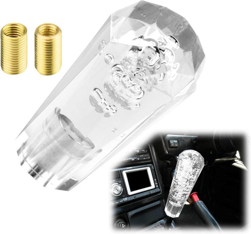Shift Knob Stick Crystal Transparent Bubble Clear Transparent Throw Gear Shifter 10cm...