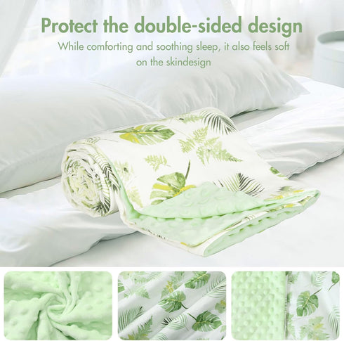 Baby Blankets for Unisex Boys Girls, Super Soft Green Leaf Blankets, Printed Bed Throws Newborn, for Toddler Baby Nursery Bed Blanket Stroller Cri...