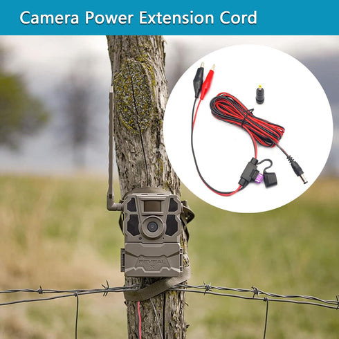 10.1FT/3.07M DC External Power Cable Battery Connect Cord for Power Source External Rechargerable Battery Solar Panel Bank Universal Wildlife Trai...