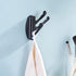 KES Solid Metal Coat Hook Folding Swing Arm Swivel Hook with Multi Three Foldable Arms for Bathroom Kitchen Garage Wall Mount Matt Black, A5060-BK...
