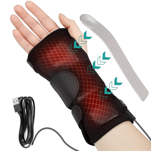 Wrist Thumb Brace Heating Pad for Arthritis and Carpal Tunnel Relief, De Quervain's Tenosynovitis, Tendonitis Wrist Hand Pain Relief - Left Right ...