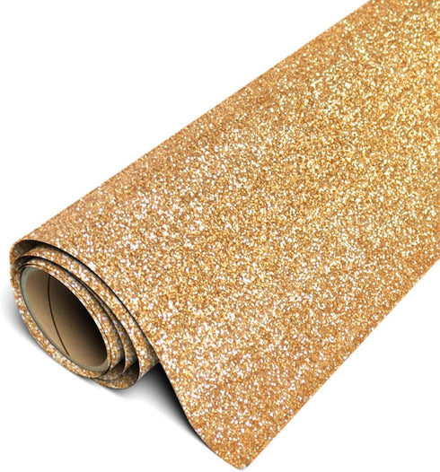 Siser Glitter HTV 11.8"x5ft Roll - Iron on Heat Transfer Vinyl (Old Gold)...
