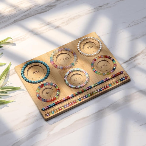 Petoysoso Bead Board for Jewelry Making, Bamboo Beading Board for Jewelry Bracelet Making, Bracelet Bead Board, Bracelet Bead Board for Bracelet, ...