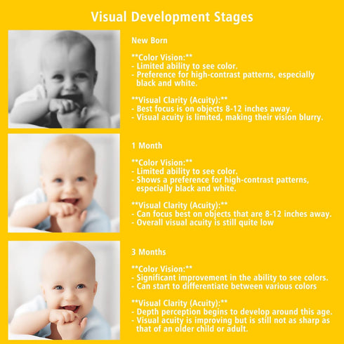 ZazzyKid Baby Visual Stimulation Flash Cards: 50 Pages Black and White High Contrast Baby Cards 0-3 Months Newborn Sensory and Brain Development T...