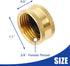 Hourleey Brass Garden Hose End Caps, 2 Pack 3/4" Female End Cap, Garden Hose End Caps with 2 Washers...