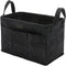 Storage Tool Case, 13.8 x 7.8 x 7.8 Inches, Rectangular Waxed Canvas Fabric Collapsible Tool Bag with Handles for Tools,Wrench Set,Screwdrivers (B...