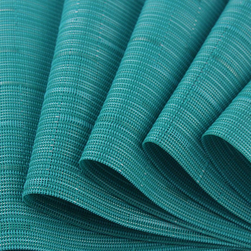 Vinyl Placemats Washable Table Mats Easy to Clean Woven Placemats for Kitchen Dining Table Set of 4 (Turquoise)...