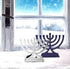Zion Judaica Mini LED Hanukkah Menorah Battery or USB Operated - Multiple Light Settings On The Go Hanukkiah for Chanukah Decorations (Blue)...