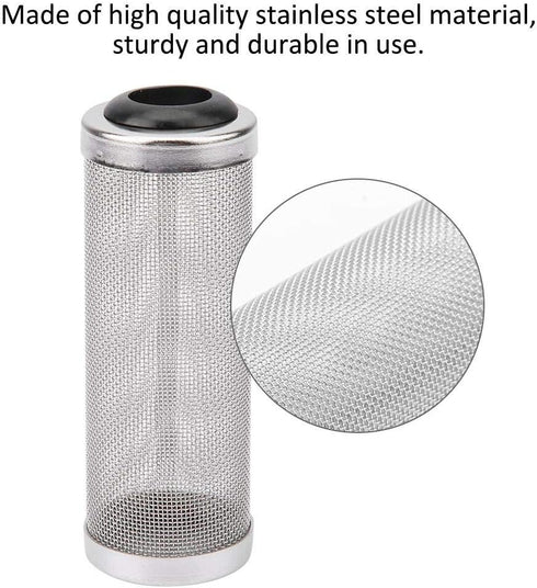 Aquarium Filter Cover Stainless Steel Intake Strainer Fish Shrimp Cover Filter Guard Fish Shrimp Mesh Aquarium Intake Filter Mesh for Shrimp and F...